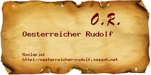 Oesterreicher Rudolf névjegykártya